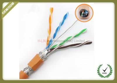 China High Frequency Network Fiber Cable 250MHz Orange Color With Pure Copper Material for sale