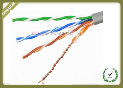 China Solid Bare Copper Conductor Network Fiber Cable Cat5e U/UTP 4x2x0.5 Solid Cuprum for sale