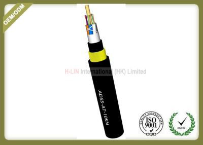 China Large Spacing Fiber Optic Cable Self Sustaining Trace Resistant ADSS4 12 48 144 Core for sale