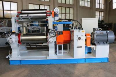 China 22 Inches Bearing Rubber Mixing Mill Machine Two Roll Mixing Mill With Stock Blender for sale