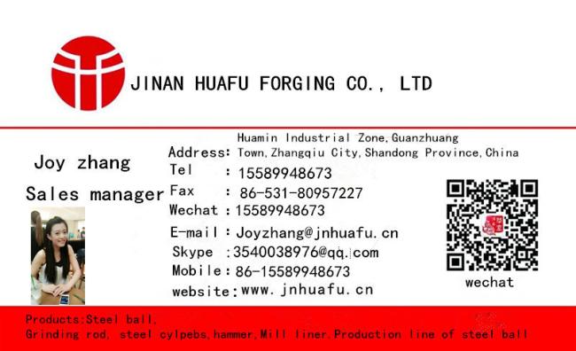 High chrome casting grinding round steel cylpebs for ball mill