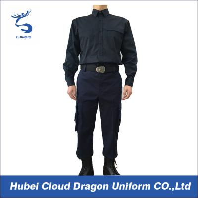 China Puño ajustable de la manga de seguridad del uniforme largo del guardia, uniformes de la aplicación de ley para el deber en venta