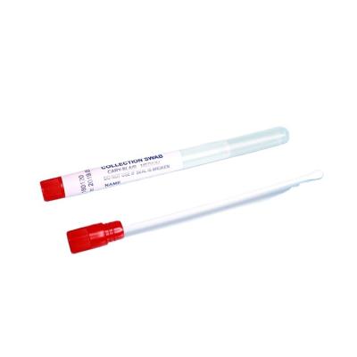 China Disposable Snappable Plastic Stick and Viscose Head Transport Medium Swab Cary Blair Transport Swabs for sale