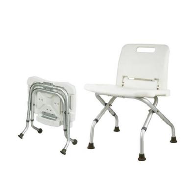 China Elderly Aluminum Foldable Shower Chair Bath Seat with Back for sale