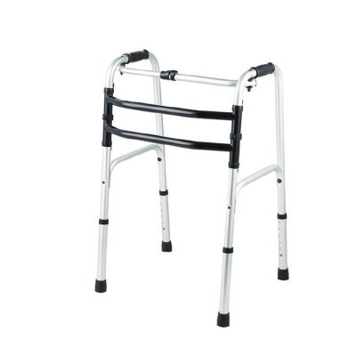 China Adult and Youth Single Button Aluminum Folding Walker for sale
