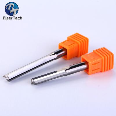 China Corrosion Resistant 2 Straight Router Bit Cobalt Alloy Cutting Tools Coated Tian for sale
