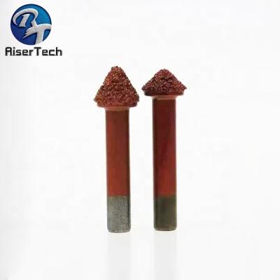 China Steel Frosting CNC Granite Cutting Router Bit Gold Coating for sale