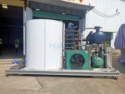 China Industrial 30 Tons Large Split Type Evaporative Cooled Flake Ice Machine For Ice Factory for sale