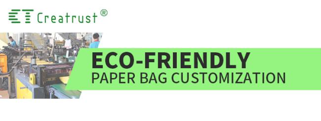 Creatrust Handmade Silk Ribbon Gift Bag Paper Shopping Bag Custom Printed Logo