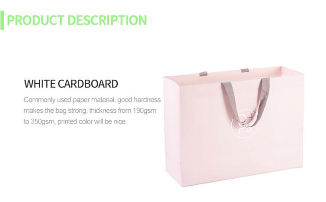 Creatrust Handmade Silk Ribbon Gift Bag Paper Shopping Bag Custom Printed Logo