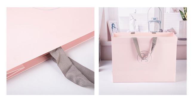 Creatrust Handmade Silk Ribbon Gift Bag Paper Shopping Bag Custom Printed Logo