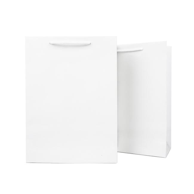 OEM Custom Luxury Gift Craft Shopping White Kraft Paper Bag With Handle Manufacturer