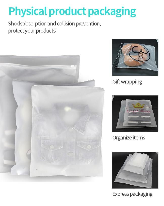 China CPE Slider Ziplock Packaging Bags Matte Zipper Bag for Mobile Phone