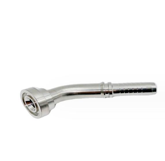 1/4" Hydraulic Fittings Stainless Hydraulic Crimping Hose Flange Fittings 6000 Psi 45 Elbow