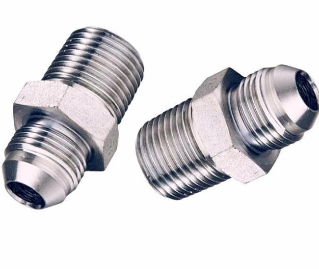 Jic Bsp Straight Union Tube Fittings SAE Flared Hydraulic Straight Fittings Male Hydraulic Compression Tube Fittings