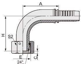 20491 Bending OEM High Quality Metric Carbon Steel Hydraulic Hose Pipe Fittings
