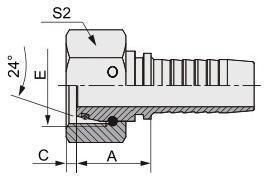 Stainless Steel 316 Hydraulic Hose Fittings 20411