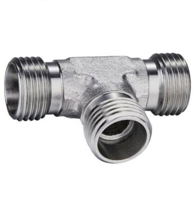 China Female Connection Stainless Steel Tee Adapters Bsp NPT with Hexagon Head B2B for sale
