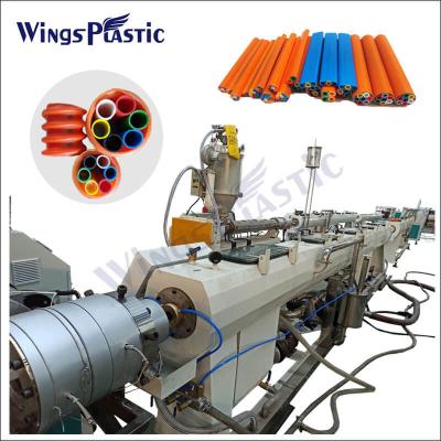 China Línea de producción de tubos de revestimiento de cables de fibra óptica de bacalao en PE Máquina de fabricación de tuberías espirales en venta