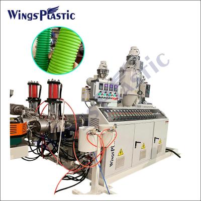 China 110mm HDPE PE Pipe Double Wall Corrugated Tube Extrusion Line Pipe Making Production Line en venta