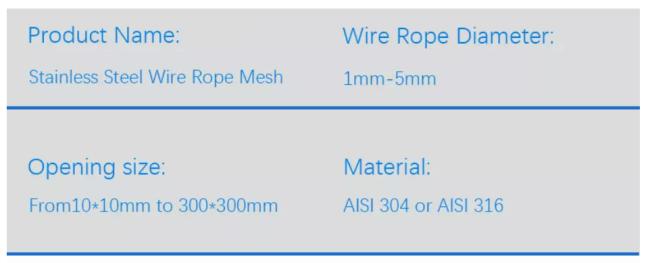 Stainless Steel Cable Mesh@ferruled rope mesh@woven cable mesh