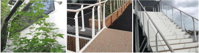 Stainless steel cable mesh green wall@Ferrule mesh handrail infills@Ferrule mesh handrail infills