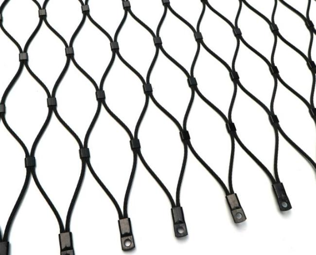 Hand Woven Black Oxide Stainless Steel Wire Rope Mesh