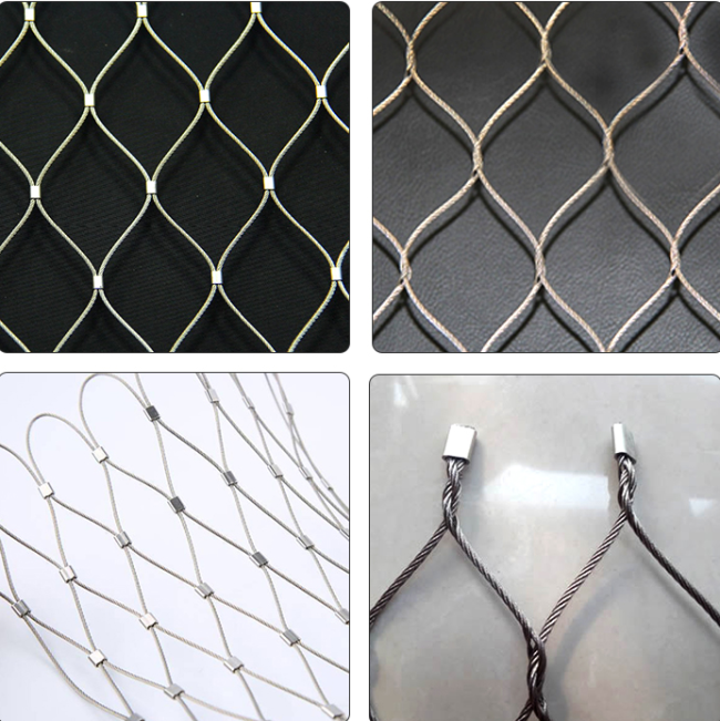 Enclosure Flexible stainless steel wire rope netting fence Animal Zoo Mesh/Animal Fence Netting