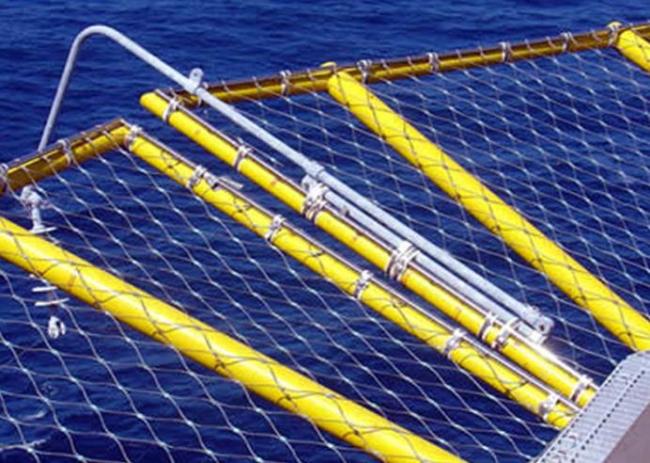 Highest Corrosion Resistance Helideck 316 Grade Stainless Steel Safety Holicopter Deck Rope Mesh Fence