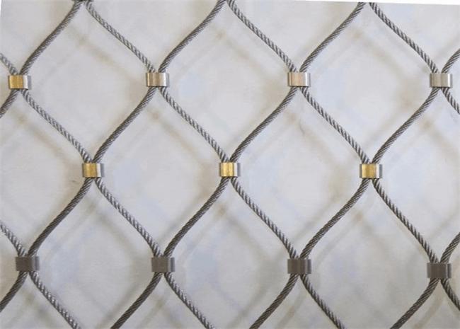 Factory sale high strength Stainless steel aviary mesh/wire rope mesh net/ferrule wire rope mesh