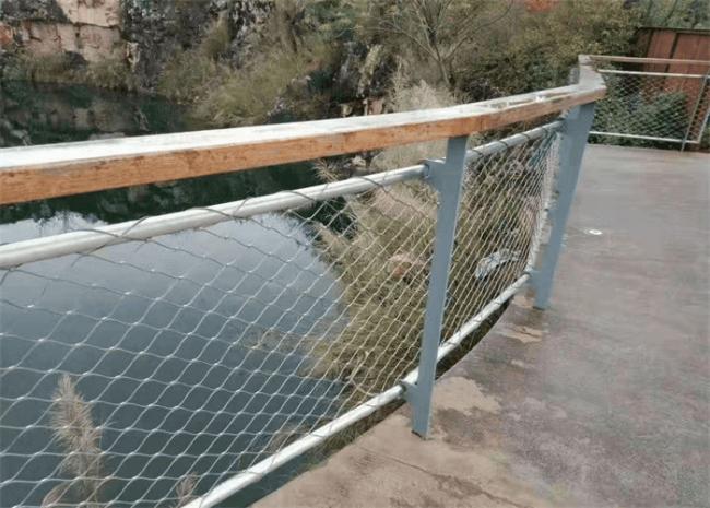 Balustrade Mesh Infill/Stainless Steel 304 316L Wire Rope Mesh Balustrade Infill For Protection At Riverside