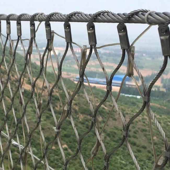 Factory sale 304 stainless steel wire rope mesh for suspension bridge Stainless Steel Cable Mesh