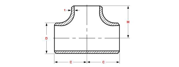 Stainless Steel SCH20 ASME B16.9 Pipe Fitting Tee 0