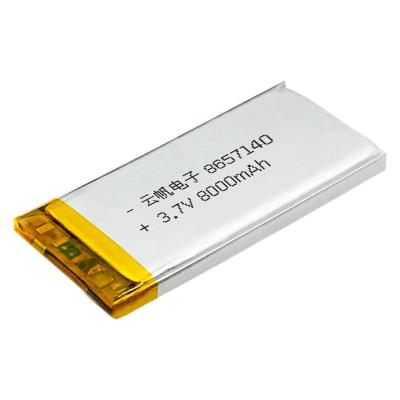 China 8000mAh 3.7 V Batería de polímero de baja temperatura Baterías personalizadas en venta