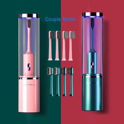 China Hot selling waterproof electric toothbrush with UV Sterilization toothbrush with Fully Automatic Sonic DuPont Soft Brist for sale