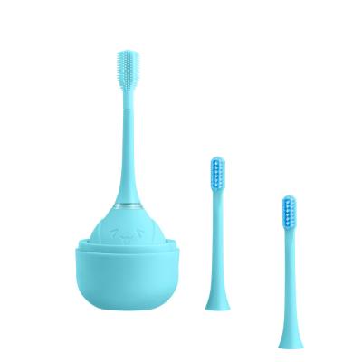 China OEM Rechargeable 360 Degree Cleaning Teeth Ultrasonic Silicone Waterproof Electric Toothbrush for sale