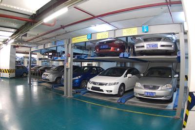 中国 2 Levels Steel Structure Automated Puzzle Car Parking System Underground Parking Lot 販売のため