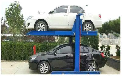China Elevación de dos niveles del garaje de 2 postes de la impulsión de la cuerda del sistema independiente del aparcamiento en venta