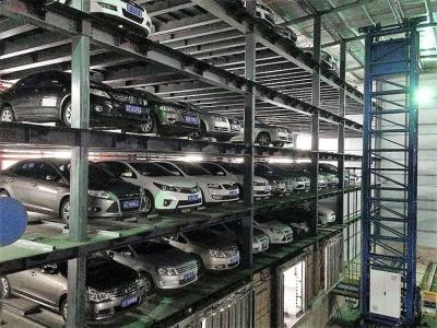 China Aisle Stack Car Parking System 6 Levels Steel Structure for sale