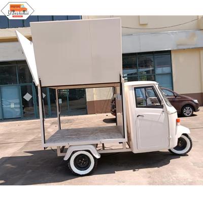 China Mobile Fast Food Van Ape Food Truck Street Food Factory YANZHIMEI Vegetable Processing Electric Ice Cream Kiosk Hot Dog Cart Tricycle for sale