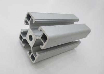 Chine Formes en aluminium d'actions d'extrusion de fente industrielle argentée de T anodisées pour la chaîne de montage à vendre