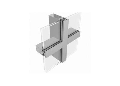 China Custom Curtain Wall Extruded Aluminum Profiles Anodised T5 T6 Temper for sale