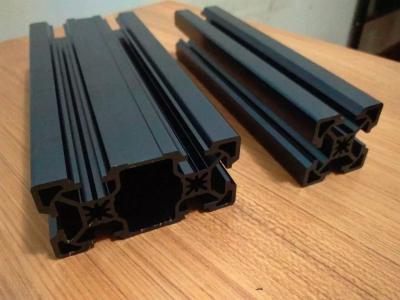 China Black Sandblasting Anodized Industrial Aluminium Section Profile For Assembly Line And Production Line for sale