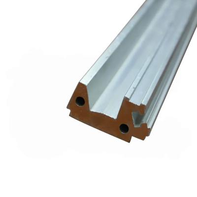 China OEM 6063 Aluminum Sliding Door Track Extrusion Profile Clear Anodized for sale