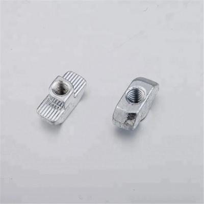 China 40 Series 10 Zinc Plated Steel T Slot Nuts M4 M5 M6 M8 Hammer Nut Long Life for sale