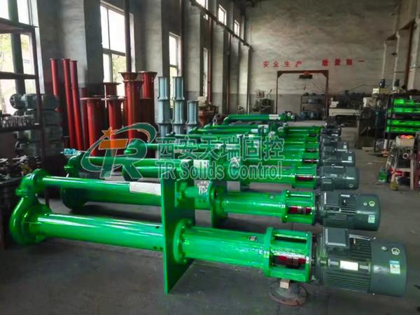 Long shaft submersible slurry pump