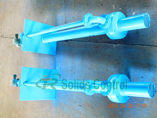 Long shaft submersible slurry pump