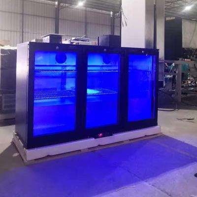 China Refrigerador de la barra de R134a 330L Undercounter con color negro de 3 puertas en venta
