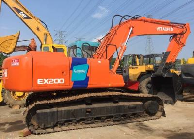 China Red Color Second Hand Hydraulic Excavator , HITACHI EX200-3 Crawler Excavator for sale