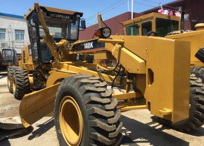 China Second Hand Motor Grader Cat 140K With Ripper Original Color Yellow And Black for sale